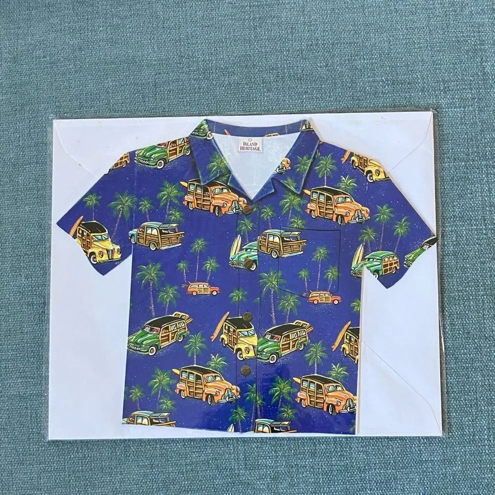 Hawaiian Shirt Stationery Card